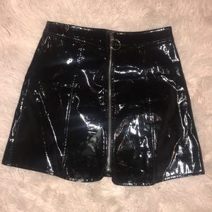 LF patent leather skirt